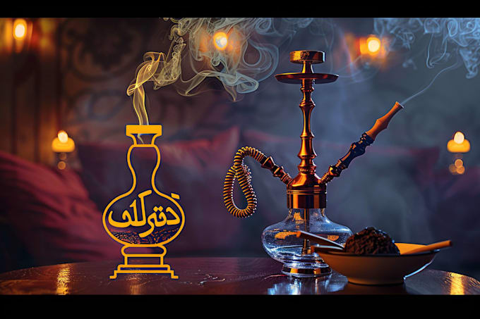 redesign edit logo, hookah, wine, lounge, bar, smoke