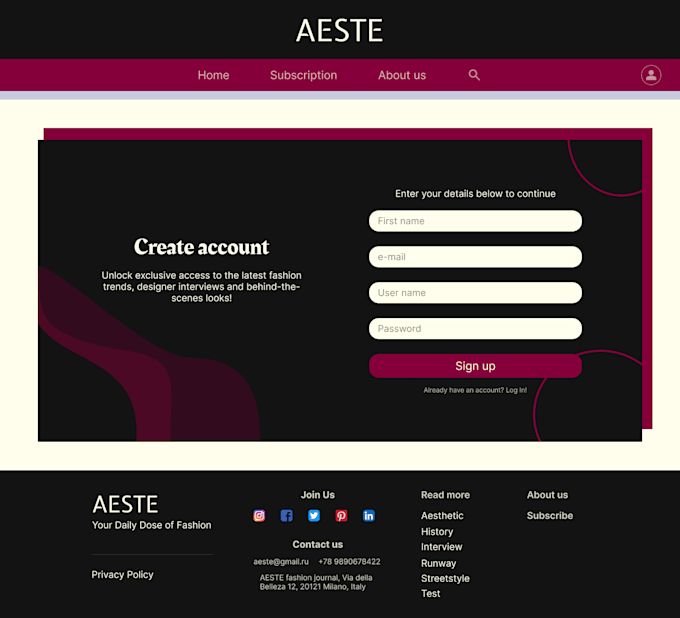 design a professional website