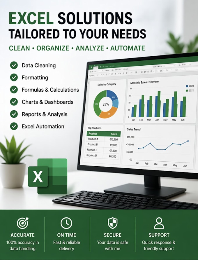 create, clean and optimize your excel spreadsheets
