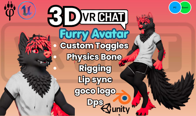 edit custom vrchat avatar, retexture, rigging, expressions, avatar accessories
