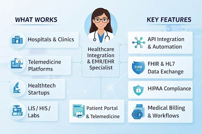 build custom hipaa compliant emr ehr saas with fhir hl7 API integration