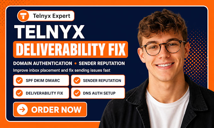 setup telnyx deliverability fix domain authentication sender reputation