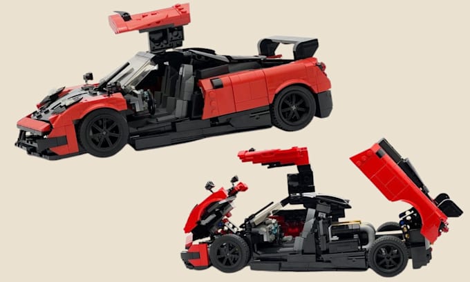 do custom lego technic moc supercar motorcycle with xml partlist and instruction