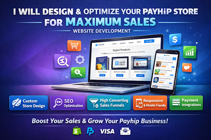 design optimize your payhip store for maximum sales website development