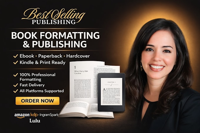 format your book for ingramspark paperback and hardcover publishing