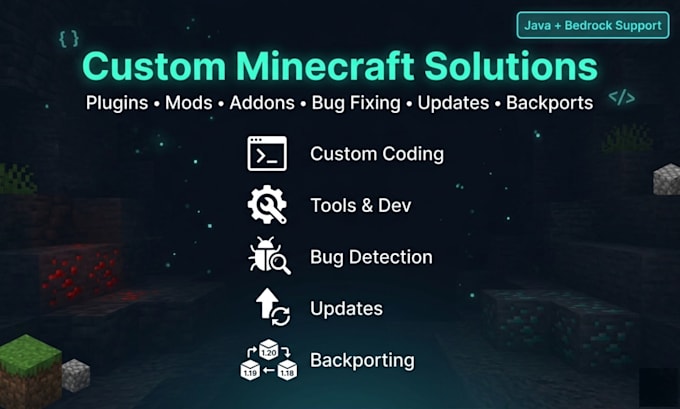 code custom minecraft plugins mod and addons for any version
