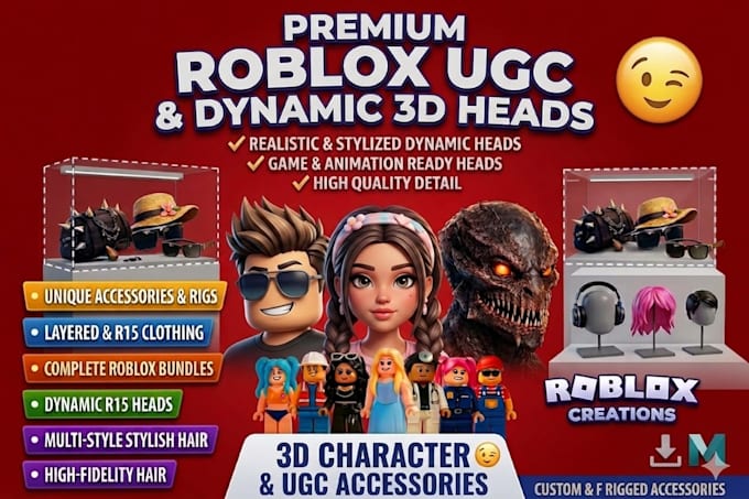 create dynamic head layered clothing and roblox bundle