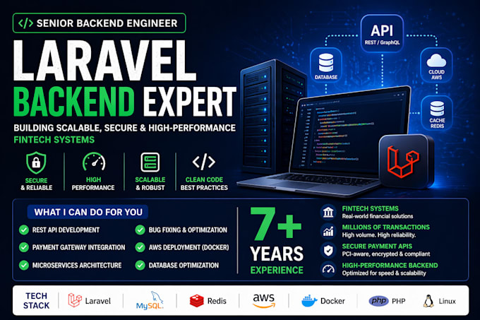 develop scalable laravel backend API or fintech system