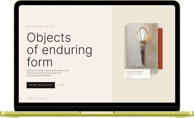 design a modern website UI UX in figma