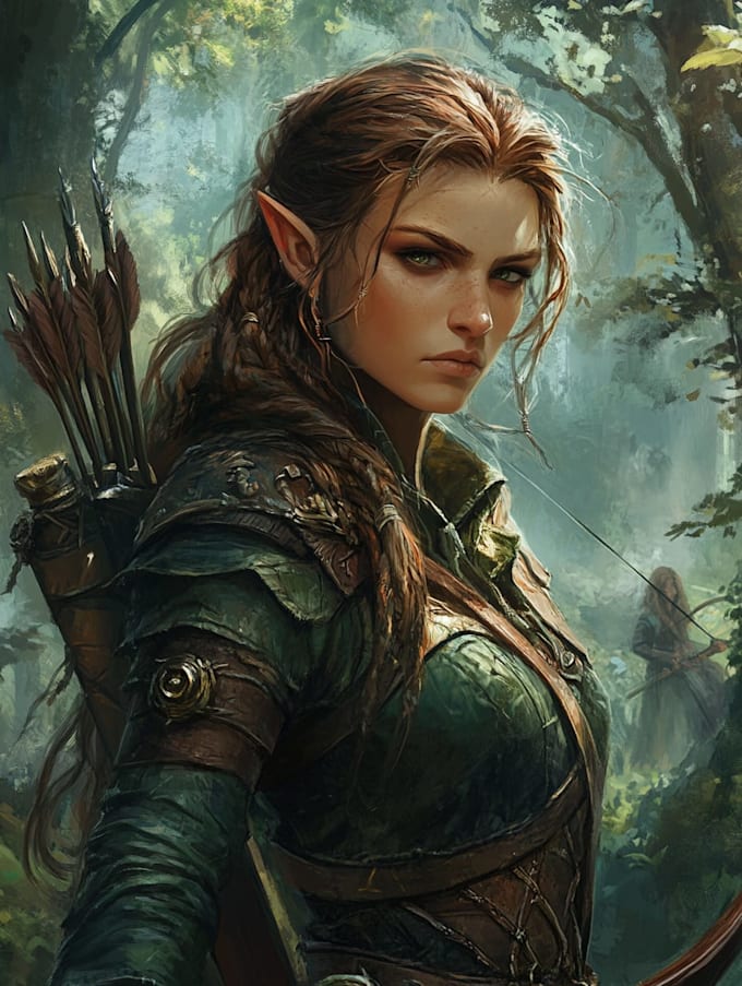 fantasy dnd character illustration