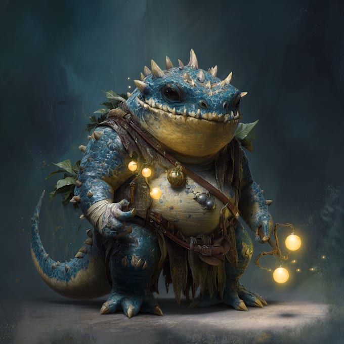 create unique creature monster design and character design