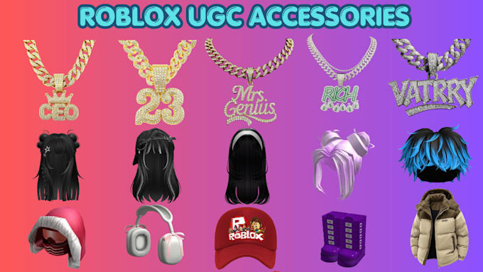 create custom roblox ugc accessories, hats, chains, and 3d items