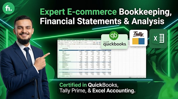 do ecommerce bookkeeping, tally, excel, quickbooks, xero