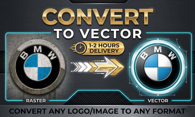 manually vector trace and convert logo to vector