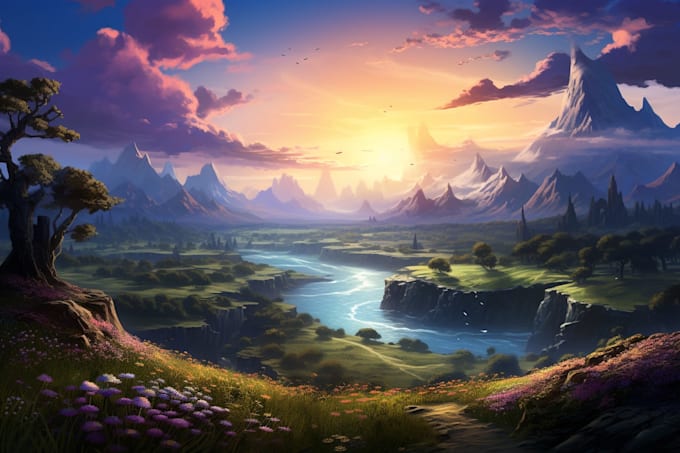 design detailed fantasy landscapes