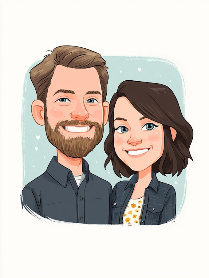 do couple caricature illustration for you