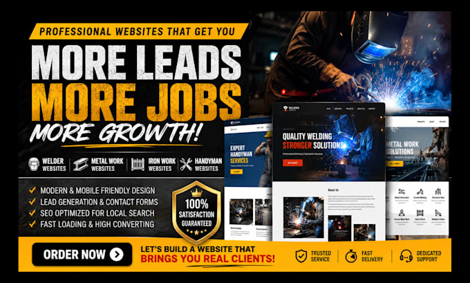 build welder website iron work metal works website handyman website