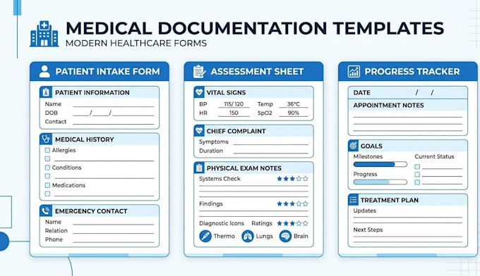 Patient Form Layout Design professional medical patient intake forms by Zahra_jab | Fiverr