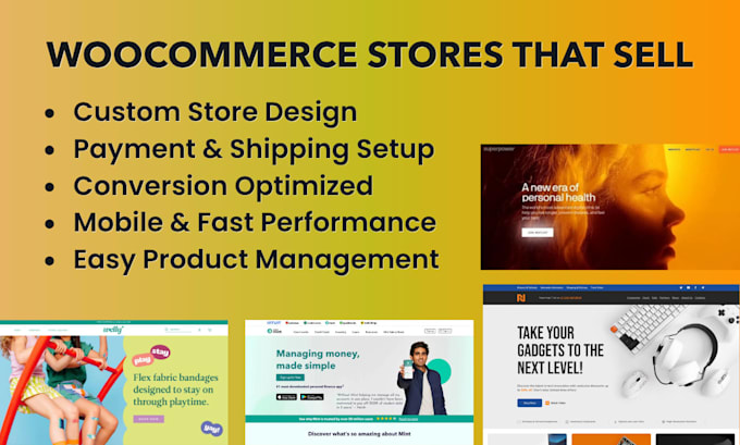 design and develop a woocommerce online store that sells
