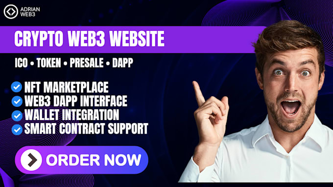 create web3 crypto landing page for nft defi blockchain presale ico website