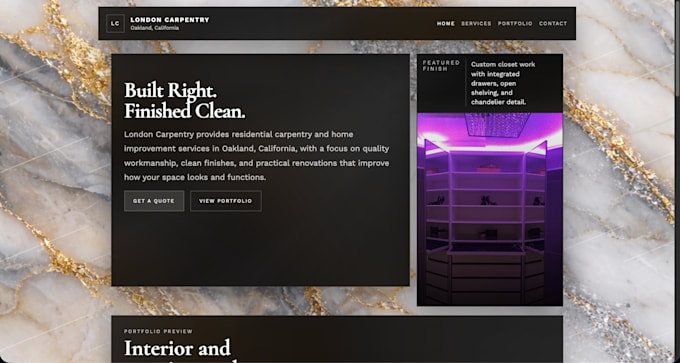 create a custom website front end and back end development