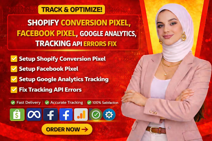 shopify conversion pixel, facebook meta pixel, google analytics, errors fixing