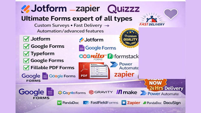 create online forms, 123formbuilder cognito  formstck and automation