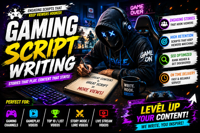 write engaging gaming youtube scripts