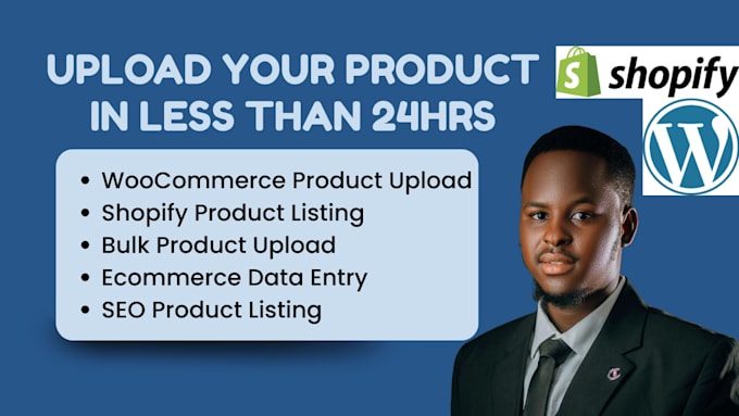 woocommerce product upload, shopify product listing, ecommerce data entry