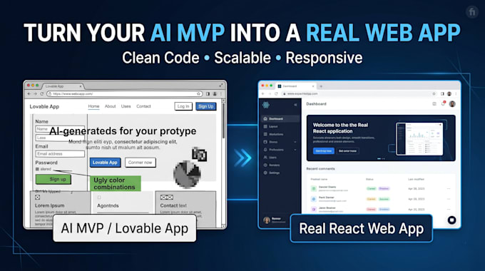 convert your ai generated app or prototype into a real nextjs web app