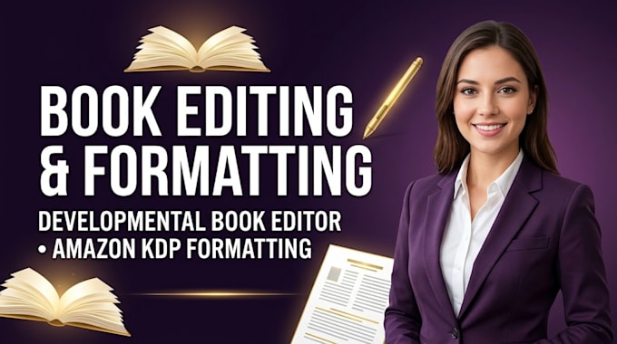 book editing and formatting, developmental book editor, amazon kdp formatting
