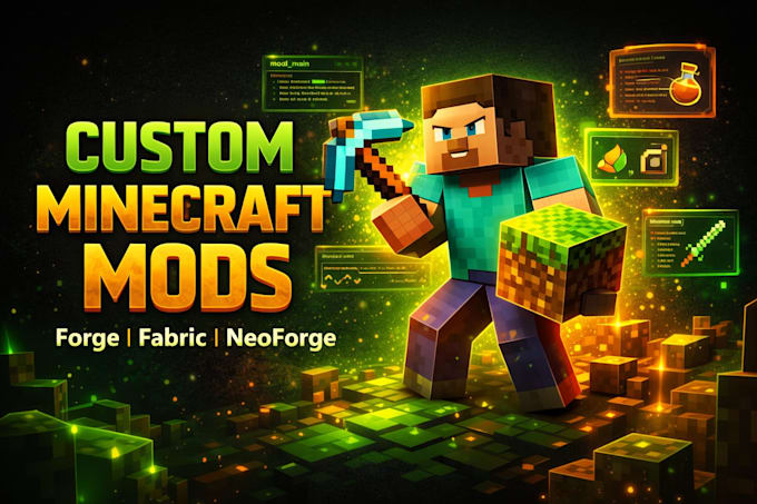 create custom minecraft forge, fabric, and neoforge mods