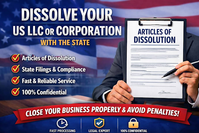 dissolve your US llc or corporation officially with the state