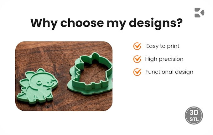 design custom cookie cutter and embosser stl