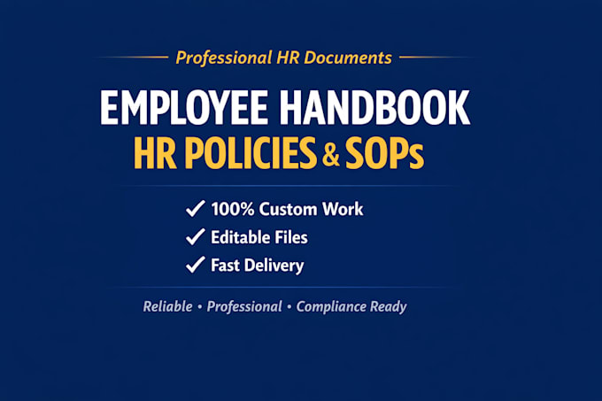 write professional employee handbook, HR policies and sops