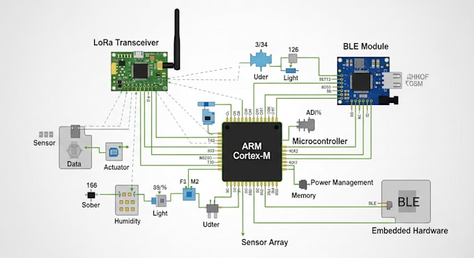 design and develop iot system with lora, ble and embedded hardware