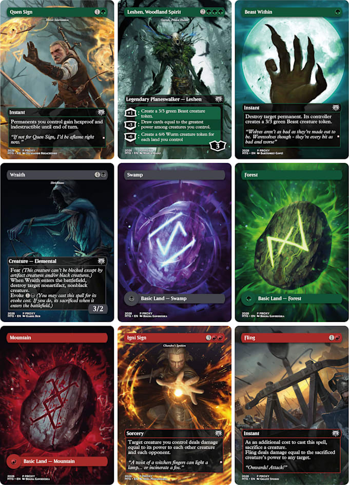 create a high quality custom art magic the gathering deck