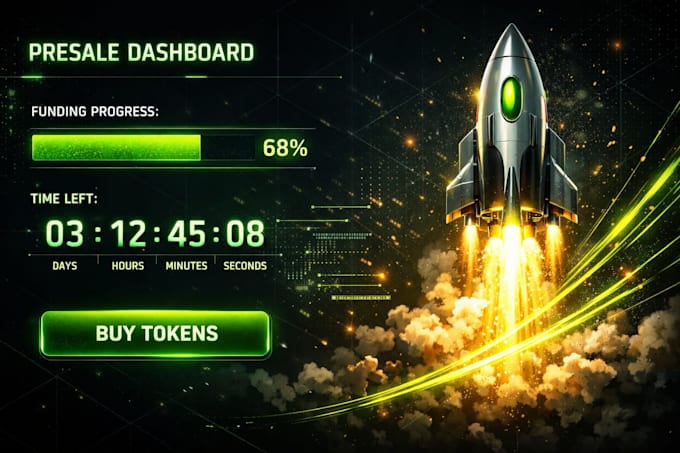 create a crypto token presale or launchpad website, solana sniper bot
