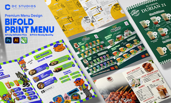 design modern restaurant menu or digital menu board