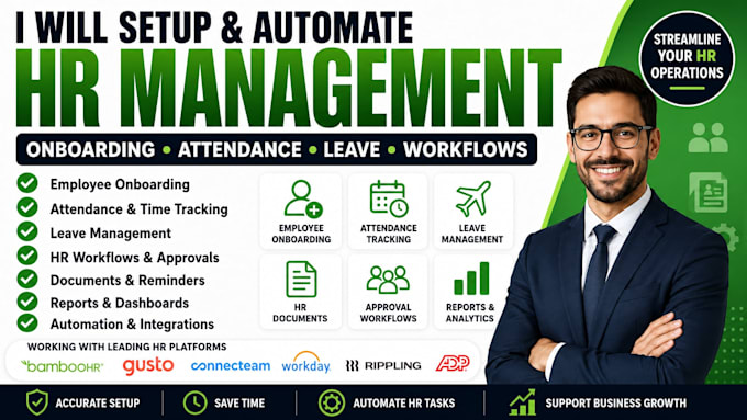 setup HR management software for onboarding attendance leave and automation
