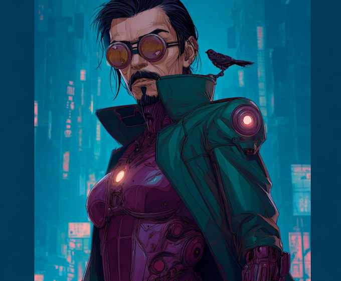 create detailed cyberpunk characters for games and stories