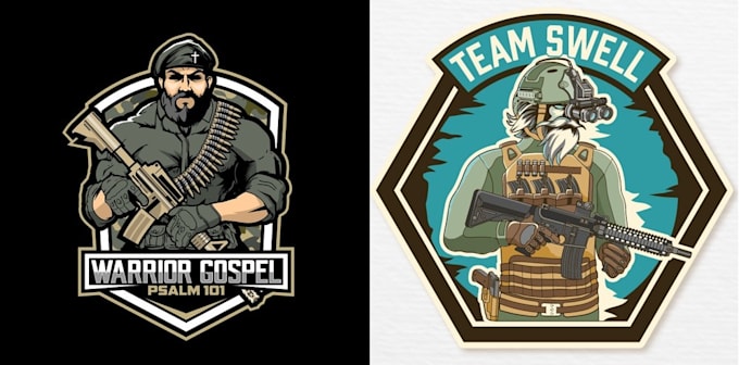 design stunning military patch logo and badge