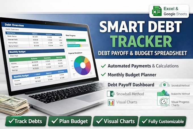 create a smart debt payoff tracker spreadsheet for budgeting