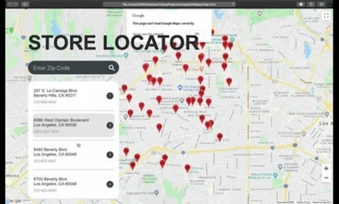 add store locator google maps API to shopify store or wordpress website