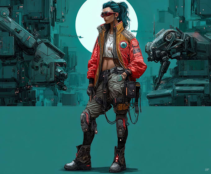 create detailed cyberpunk characters for games and stories