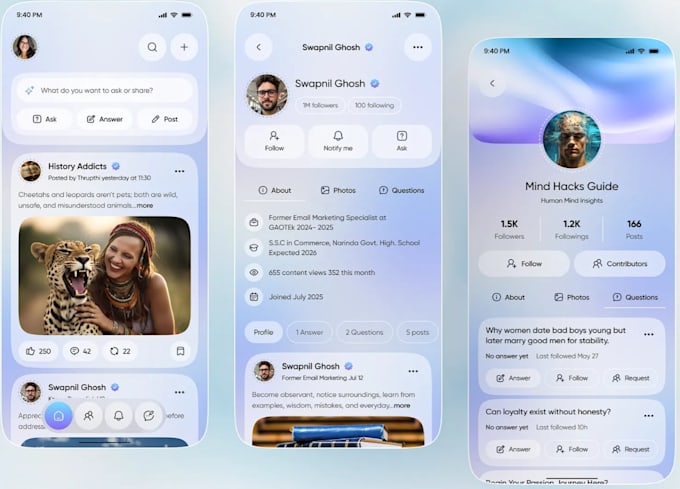 develop community forum app, social networking app, messaging app, chat app