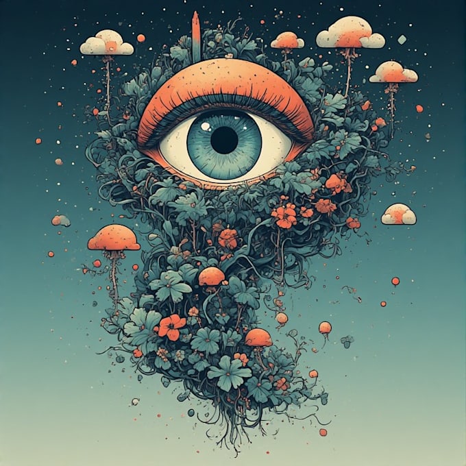 create a surrealism illustration design and concept art