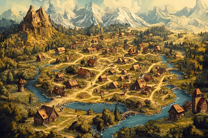 vector map illustration custom map design site map