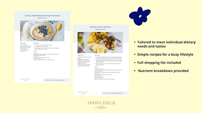 design custom meal plans for weight management