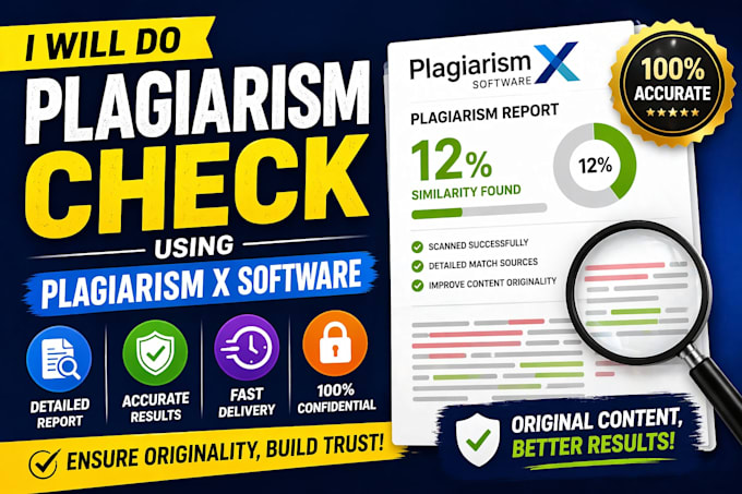 do plagiarism check your article using plagiarism x software